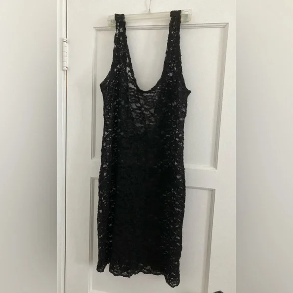 PINK Victoria's Secret | Dresses | Victorias Secret Black Lace Slip Dress  Above Knee Length Size L | Poshmark